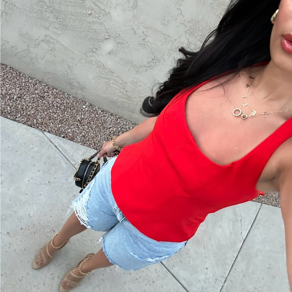 Red Halterneck Top - Zara